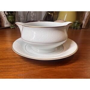 Vintage Haviland Limoges Lachere- Gravy Boat w/ Attached Underplate